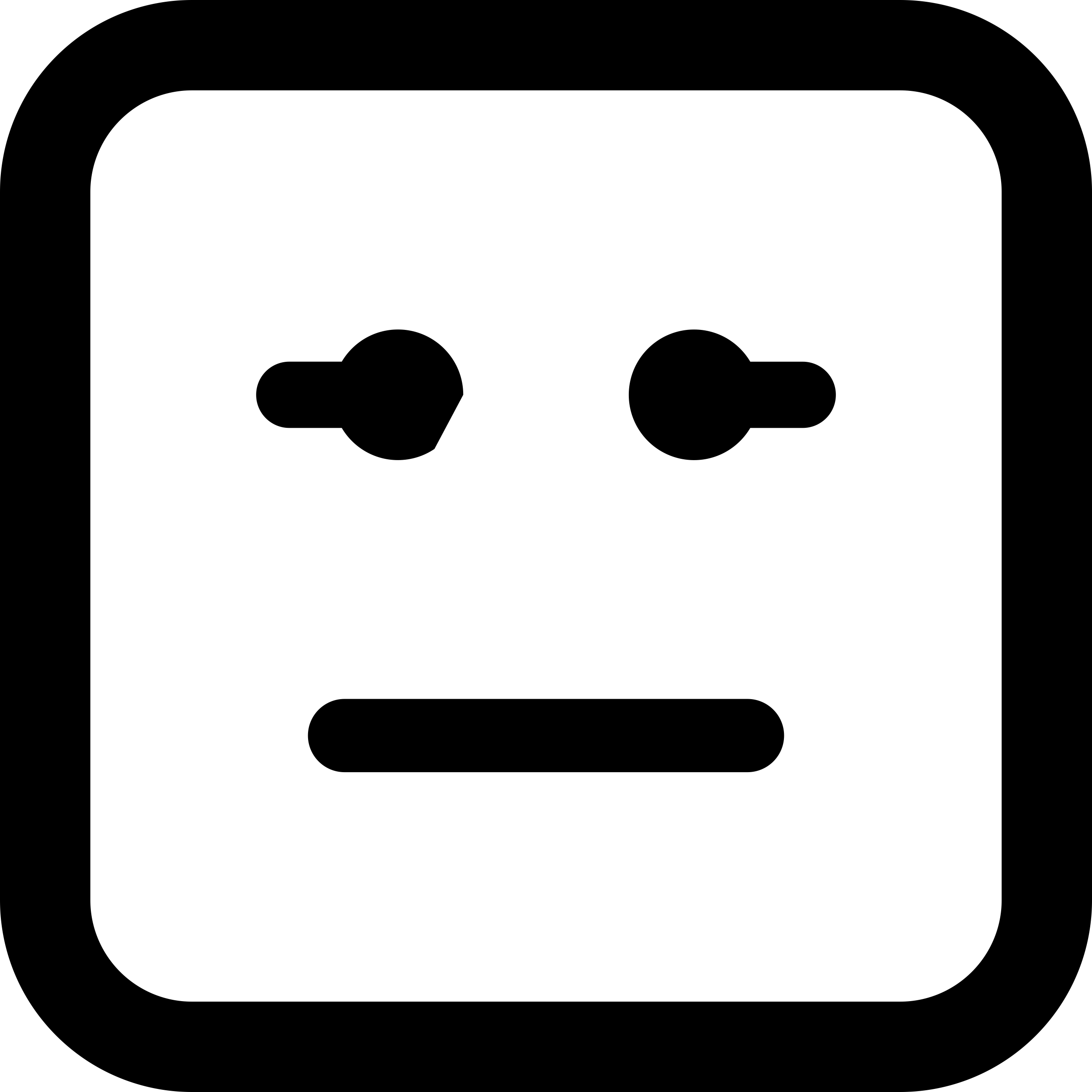 Emoticon Square Face With Straight Mouth And Eyes Lines Svg Line Art Free Vectors